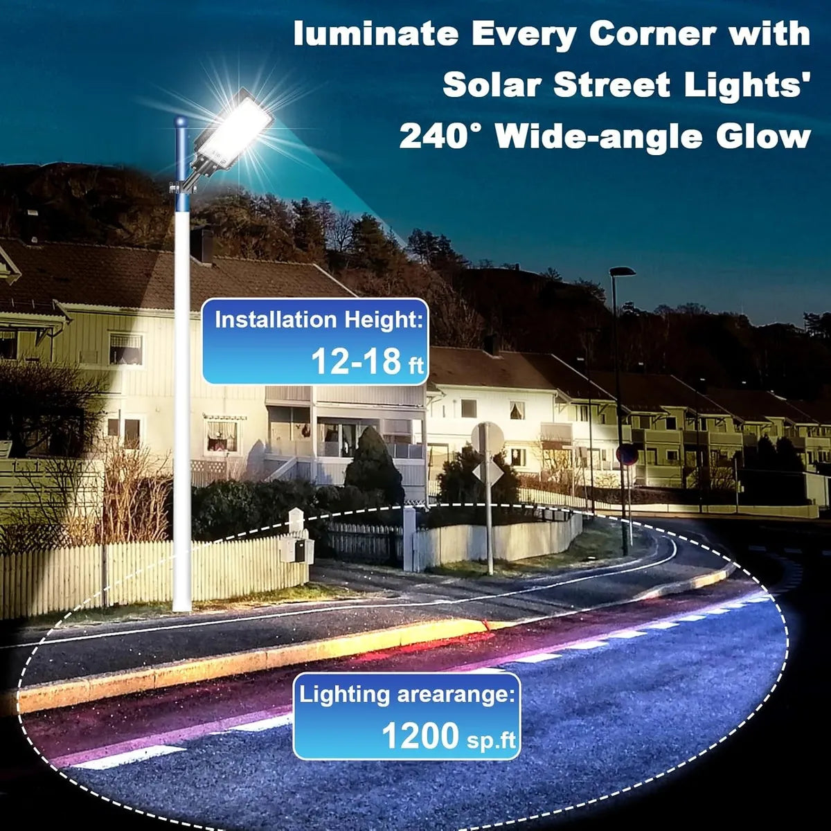 Dopwii® Lámpara Led Solar Exterior Luminaria Suburbanas Ip67