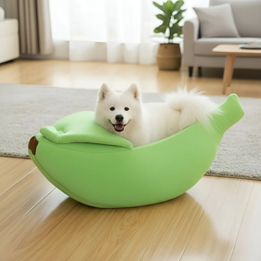 Cama Perro Cama Para Gato Forma De Plátano Cálido Lavable Xl