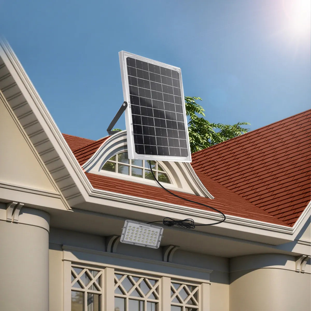 Reflector Solar Exterior Dopwii 800W LED IP67 Blanco Frío Control Remoto