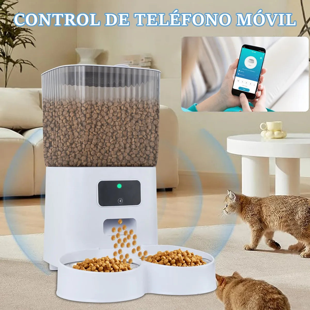 Comedero Dispensador De Comida Alimentador Para Perros Wifi